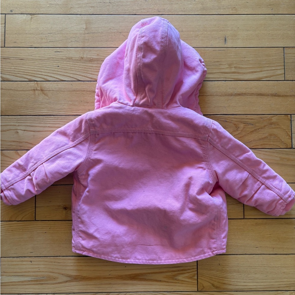 Carhartt Pink Hooded Puffer Jacket for Kids - Picture 4 of 4